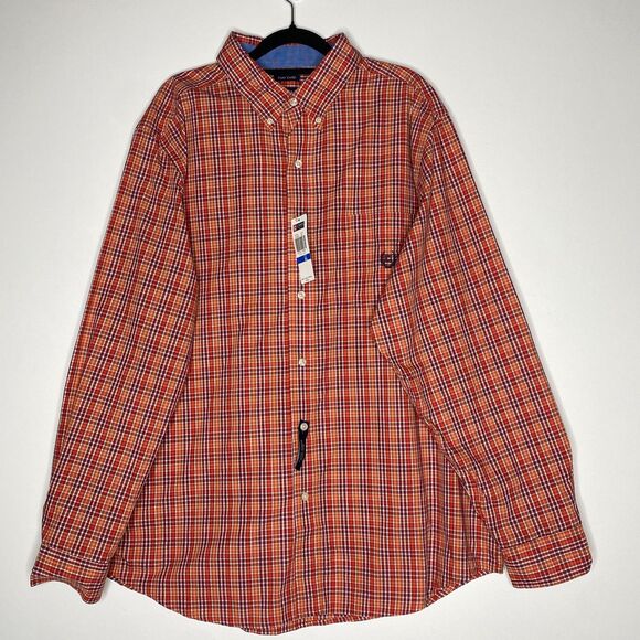 New Chaps Plaid Easy Care Button Down Shirt Men's Size XL - Picture 1 of 11